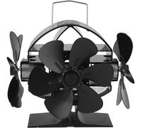 Ventilateur de cheminée, ne nécessite pas d'électricité, ventilateur de cheminée à 18 pales, ventilateur de poêle silencieux, adapté aux poêles à bois/bois, aux cheminées et aux systèmes de chauffage