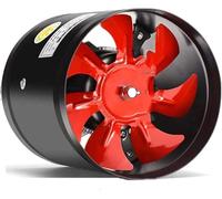 Ventilateur de cheminée rond puissant, hotte commerciale et domestique pour conduit de cuisine, noir/rouge
