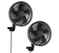 Ventilateur de circulation pour serre de culture et tente de culture - Ventilateur USB oscillant - Puissance : 10 W - 9 vitesses - Mode de circulation - Fonctionnement silencieux - Lot de 2