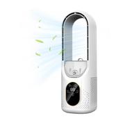 Ventilateur de Climatisation Portable avec 6 Vitesses, Lumière LED, Minuterie 6 h, Alimenté par USB, pour Chambre à Coucher Bureau