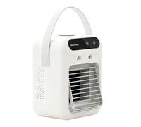 Ventilateur de climatiseur portable, 21,7 cm, mini refroidisseur d'air 2 en 1 avec réservoir d'eau de 500 ml, 2 vitesses et 1 mode de pulvérisation, ventilateur de refroidissement rechargeable par USB