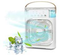 Ventilateur de climatiseur portable, 4 sur 1 mini ventilateur de refroidissement personnel avec spray a brume d'eau
