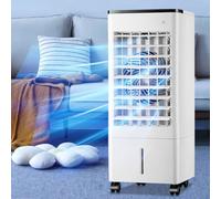 Ventilateur de climatiseur Portable par évaporation, réservoir d'eau Super Silencieux de 6 L, minuterie de 7 Heures, Puissance de 65 W, 3 Vitesses de Vent pour Le Confort du Bureau à Domicile et