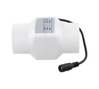 Ventilateur de conduit puissant 12 V 50 mm extracteur en ligne pour salle de bain cuisine booster d'air faible bruit 36 m³/h Noir (Blanc 50 mm)