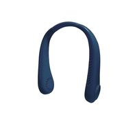 Ventilateur de cou avec vent fort, refroidissement à 360° silencieux, sans torsion des cheveux, volume d'air uniforme des deux côtés, charge courte.(Blue,1PCS)