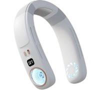 Ventilateur de cou,ELVANZA,ventilateur portable,ventilateur climatiseur mobile,baisse instantanée de 10 °C,batterie longue durée,fonctionnement silencieux et discret,blanc Blanc
