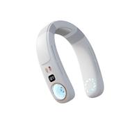 Ventilateur de cou,ELVANZA,ventilateur portable,ventilateur climatiseur mobile,baisse instantanée de 10 °C,batterie longue durée,fonctionnement silencieux et discret,blanc Blanc