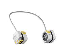 Ventilateur de Cou, Petit Ventilateur de Cou Silencieux Portable avec lumières, Mini Ventilateur de Cou Suspendu USB Pliable pour Le Bureau, la Maison, l'extérieur et Le Sport, Jaune (Whi