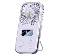 Ventilateur de cou pliable 6H pour autonomie de la batterie - Léger et | Sécurité sans lames, pas de poils, moins de 31 dB silencieux, adapté au bureau, en toute sécurité