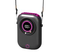 Ventilateur de Cou Portable 5 Vitesses Puissant Et Silencieux | Ventilateur Personnel Portable Rafraîchissant Pour Intérieur Extérieur Été Camping Randonnée Plage Pique-nique