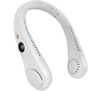 Ventilateur de cou portable, mains libres, ventilateur personnel rechargeable par USB, ventilateur sans pales à 5 vitesses, flux d'air à 360 degrés, pour homme et femme, pour sport, intérieur et