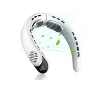 Ventilateur de Cou Portable Sans Pale | Rechargeable USB 4000mAh | Silencieux 3 Vitesses - Blanc