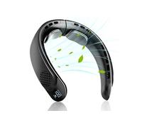 Ventilateur de Cou Portable Sans Pale | Rechargeable USB 4000mAh | Silencieux 3 Vitesses - Noir