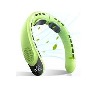 Ventilateur de Cou Portable Sans Pale | Rechargeable USB 4000mAh | Silencieux 3 Vitesses - Vert