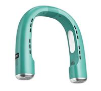 Ventilateur de cou portable sans pales 5 vitesses avec écran LED | Ventilateur de refroidissement sans pales avec écran intelligent de 20,7 cm - Léger - Pour adulte - Unisexe