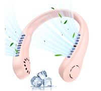 Ventilateur de cou portable - Ventilateur de batterie longue durée, ventilateur de refroidissement à 3 vitesses | Ventilateur de cou rechargeable sans feuilles à suspendre sans feuilles, casque