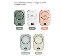 Ventilateur de cou rechargeable portable, 3 vitesses réglables, à clipser ou à poser sur le bureau, autonomie de la batterie 1800 mAh, angle de ventilation large et puissant, moteur silencieux, poids 