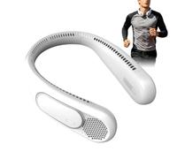 Ventilateur de cou sans pales 3 vitesses rechargeable par USB | Ventilateur silencieux autour du cou pour temps chaud, intérieur, extérieur, bureau, école, trajet, voyage, marche
