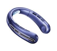 Ventilateur de cou sans pales - 5 vitesses mains libres rechargeable | Ventilateur portable à 360 degrés pour femme, cou, été, voyage, camping, plage, travail, bureau