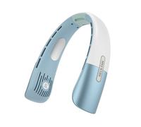 Ventilateur de cou sans pales à turbine - Affichage numérique, portable pour maison/extérieur, idéal pour paresseux ble VENTILATEUR