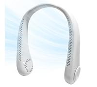 Ventilateur de cou sans pales rechargeable par USB, 1000 mAh | Débit d'air sans lames, moteur silencieux, batterie 1000 mAh, chargement USB, design mains libres, 1 à 3 heures d'autonomie