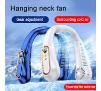 Ventilateur de cou suspendu affichage numérique ventilateur de puissance ventilateur de tour de cou sans lame Mini refroidisseur d'air Portable ventilateurs électriques rechargeables USB vert