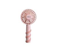 Ventilateur de cou suspendu Mini Port USB Rechargeable, Fonctionnement Silencieux, 3 Vitesses, Vent Réglable - Rose