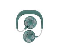 Ventilateur de cou suspendu Mini Portable Rechargeable Double Effet USB - Bleu