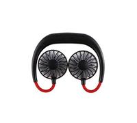 Ventilateur de cou suspendu Mini Portable Rechargeable Double Effet USB - Noir