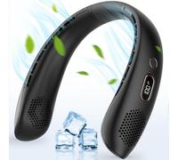 Ventilateur de cou - Ventilateur portable - Refroidissement personnel - Flux d'air à 360° - 3 vitesses - Noir