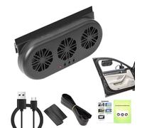 Ventilateur de fenêtre de voiture à énergie solaire | Ventilateur de circulation d'air économe en énergie pour camions, camping-cars, berlines, mini voitures et