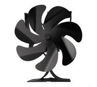 Ventilateur de four à 7 pales - Sans courant - Économe en énergie | Aimants puissants, adhère aux tuyaux de cheminée, économise la surface du four, idéal pour la stéatite