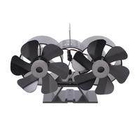 Ventilateur de four alimenté par la chaleur 12 moteurs silencieux sans électricité nécessaire Économie d'énergie Ventilateur de cheminée Hotte de poêle en acier inoxydable Insert d'aération Bois non