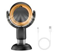 Ventilateur de fumée pour fumer à l'intérieur, hotte portable à 2 vitesses avec capteur de fumée réglable 15°, rechargeable faible bruit pour cuisines, barbecues, casseroles chaudes, doré, décora