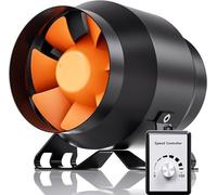 Ventilateur de gainage de 100 mm avec variateur de vitesse, ventilateur de gainage EC, débit de 360 m³/h, prise EU, adapté pour serre, tente de culture, filtre à charbon actif, imprimante 3D