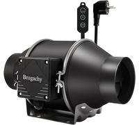 Ventilateur de gaine de 100 mm, débit de 365 m³/h, ventilateur d'extraction à modulation PWM, 3000 RPM, avec moteur EC triphasé, pour chauffage, climatisation, ventilation de complément, serres de cul