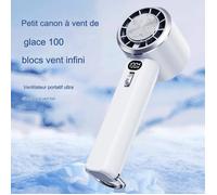 Ventilateur de glace portatif à grande vitesse, turbine à affichage numérique, semi-conducteur à vent violent et violent
