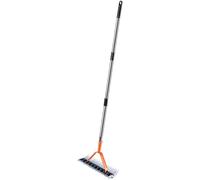 Ventilateur de jardin - Aérateur manuel pour pelouse - Tête en acier double face - Largeur de travail de 35 cm - Aérateur à pousser - Couleur : orange