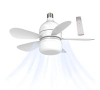 Ventilateur de lumière réglable | Petite ampoule de ventilateur | Lumière de ventilateur montée, ampoules pour la maison, lumières améliorant l'atmosphère, ventilateurs à douille avec télécommande, am