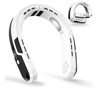Ventilateur de nuque portable, 6000 mAh, batterie rechargeable, 3 vitesses, pliable, USB, silencieux, pour les voyages en Noir