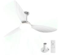Ventilateur de plafond 106 cm avec lumière - moteur DC ultra silencieux 6 vitesses douille E27 montage rapide 3 étapes