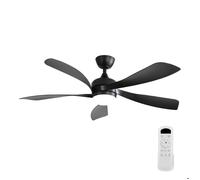 Ventilateur de plafond 132 cm avec éclairage LED 3 couleur de lumière réglables 6 vitesses moteur à courant continu ultra-silencieux