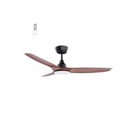 - Ventilateur de plafond 132 cm noir et ABS imitation bois FANDC52LN-BKD - Moteur DC 18W - LED 20W dimmable 3 couleurs - 3 pales - Silencieux