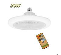Ventilateur de plafond 3 en 1 E27, dimmable, 3 vitesses, avec télécommande, pour le salon, la chambre ou une chambre d'étudiant