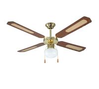 Ventilateur de plafond 4 pales 70W bois style classique Wind