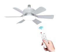 Ventilateur de plafond 40W E27 fonction de gradation à distance Lampe ventilateur avec télécommande pour la décoration de la maison