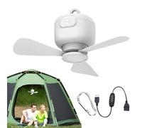Ventilateur de plafond à 3 vitesses à suspendre | Ventilateur de plafond léger pour terrasse, camping, randonnée, extérieur, plage, jardin, porche, tonnelle, serre