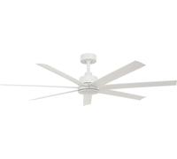 Ventilateur de plafond à basse consommation avec éclairage LED et télécommande Atlanta Blanc 142 cm