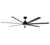 Ventilateur de plafond à basse consommation avec éclairage LED et télécommande Atlanta II 183 cm Noir