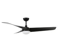 Ventilateur de plafond à basse consommation avec éclairage LED et télécommande Osprey Noir